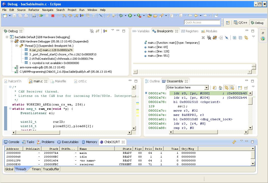 Eclipse Debug Window